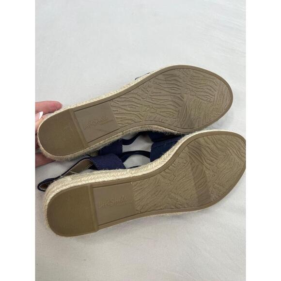 LifeStride Katrina 2 Shoes Size US 8.5 Navy Blue Espadrilles Wedge Canvas - Picture 9 of 13